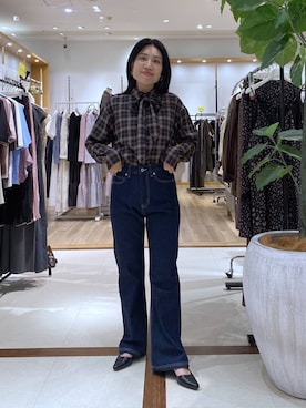 「Andemiu（アンデミュウ）のサイドストラップミュール/1045951（パンプス）」を使った、いっちーさん（レディース・162cm）の秋コーディネート