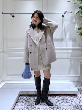 「アイテム（チェスターコート）」を使った、いっちーさん（レディース・162cm・30代）の秋コーディネート