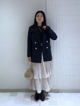 「アイテム（テーラードジャケット）」を使った、いっちーさん（レディース・162cm・40代）の秋コーディネート