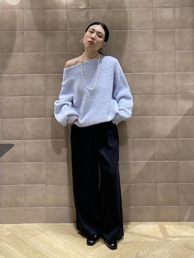 「アイテム（ローファー）」を使った、いっちーさん（レディース・162cm・40代）の冬コーディネート