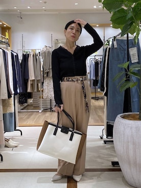 「Andemiu（アンデミュウ）のアイテム（バッグ）」を使った、いっちーさん（レディース・162cm）の春コーディネート