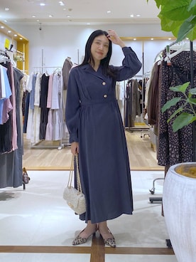 「Andemiu（アンデミュウ）のサイドストラップミュール/1045951（パンプス）」を使った、いっちーさん（レディース・162cm）の秋コーディネート