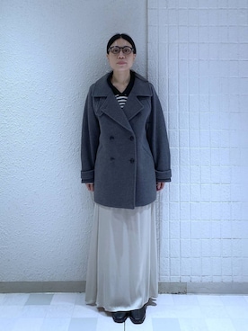 「アイテム（ピーコート）」を使った、いっちーさん（レディース・162cm・40代）の秋コーディネート