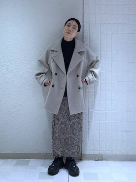 「apart by lowrys」｜「アイテム（ピーコート）」を使った、いっちーさん（レディース・162cm）の冬コーディネート