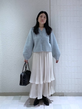 「アイテム（ボストンバッグ）」を使った、いっちーさん（レディース・162cm・40代）の秋コーディネート
