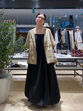 「アイテム（ジャケット/アウター、イエロー系）」を使った、いっちーさん（レディース・162cm）の夏コーディネート