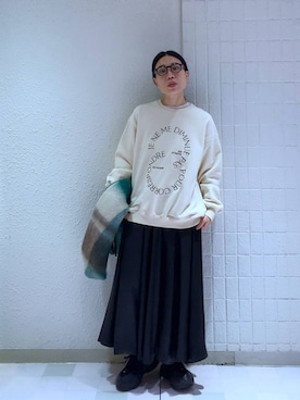 「A part by（アパートバイ）のアイテム（スウェット）」を使った、いっちーさん（レディース・162cm）の秋コーディネート