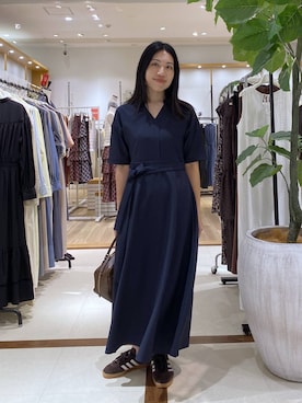 「mysty woman（ミスティウーマン）の【story. 】スイッチハンドルボストン 572846（ハンドバッグ、ブラウン系）」を使った、いっちーさん（レディース・162cm）の夏コーディネート