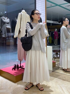 「A part by（アパートバイ）のネックカフ（ネックレス）」を使った、いっちーさん（レディース・162cm・40代）の春コーディネート