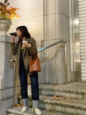 「LOWRYS FARM（ローリーズファーム）のストレッチヒールブーツ　851418（ブーツ）」を使った、ななさん（レディース・154cm）の秋コーディネート