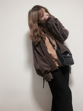 「ADRER（アドラー）のアイテム（ジャケット/アウター）」を使った、すず◡̈⋆さん（レディース・158cm）の秋コーディネート