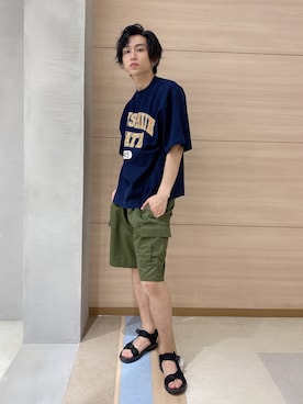 「WEGO（ウィゴー）のアイテム（シューズ）」を使った、西村智也さん（メンズ・178cm）の夏コーディネート