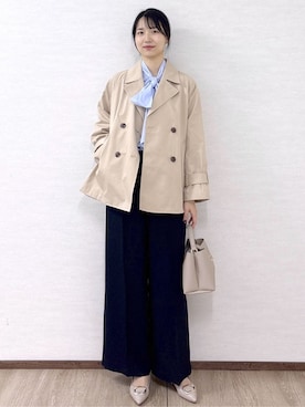 「アイテム（トレンチコート）」を使った、sachikoさん（レディース・174cm・30代）の冬コーディネート