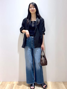 「OPAQUE.CLIP（オペークドットクリップ）のアイテム」を使った、sachikoさん（レディース・174cm）の夏コーディネート