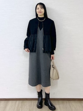 「アイテム（ノーカラーコート）」を使った、sachikoさん（レディース・174cm・30代）の秋コーディネート