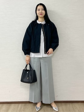 「アイテム（ノーカラーコート）」を使った、sachikoさん（レディース・174cm・30代）の春コーディネート