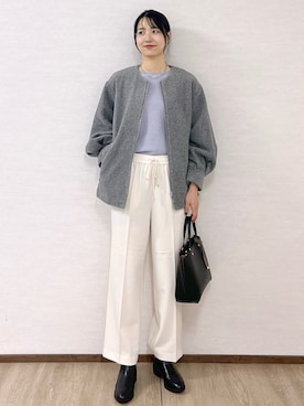 「アイテム（ノーカラーコート）」を使った、sachikoさん（レディース・174cm・30代）の秋コーディネート
