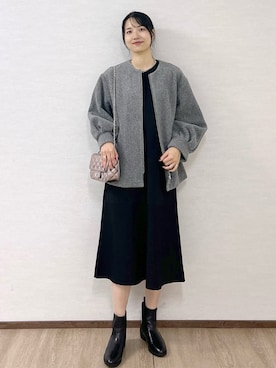 「アイテム（ノーカラーコート）」を使った、sachikoさん（レディース・174cm・30代）の秋コーディネート