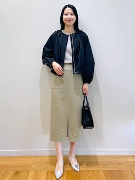 「アイテム（ノーカラーコート）」を使った、sachikoさん（レディース・174cm・30代）の春コーディネート
