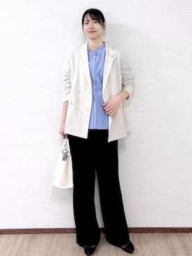 「OPAQUE.CLIP（オペークドットクリップ）のアイテム（パンツ）」を使った、sachikoさん（レディース・174cm）の春コーディネート