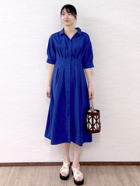 「OPAQUE.CLIP（オペークドットクリップ）のクロスベルトデザインサンダル（サンダル）」を使った、sachikoさん（レディース・174cm）の春コーディネート