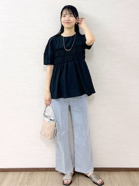 「アイテム（チャーム）」を使った、sachikoさん（レディース・174cm）の春コーディネート
