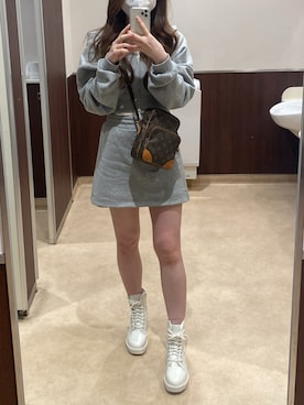 「GRL（グレイル）のアイテム（セットアップ）」を使った、아さん（レディース・168cm）の春コーディネート