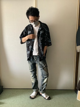 「TORNADO MART（トルネードマート）のアイテム（シューズ）」を使った、golden.Kさん（メンズ・166cm）の夏コーディネート
