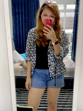「shorts」｜「アイテム（ジャケット/アウター）」を使った、maraさん（レディース・160cm）の冬コーディネート
