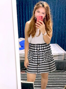 「H&M（エイチ・アンド・エム）のアイテム（タンクトップ）」を使った、maraさん（レディース・160cm）の冬コーディネート