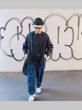 「Graphpaper（グラフペーパー）のアイテム（スニーカー）」を使った、Roさん（メンズ・170cm）の春コーディネート