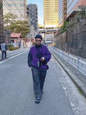 「アイテム（バッグ）」を使った、Roさん（メンズ・170cm・40代）の冬コーディネート