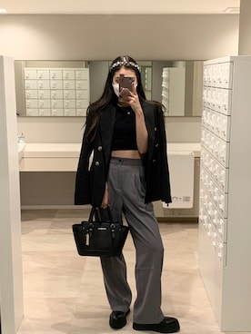 「& chouette（アンドシュエット）のアイテム（ハンドバッグ）」を使った、Kylie.さん（レディース・164cm）の秋コーディネート