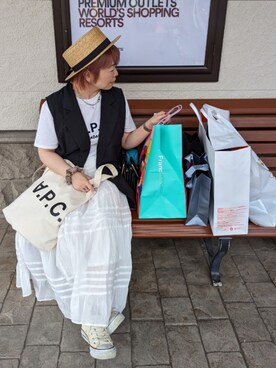 「A.P.C.」｜「アイテム（アクセサリー）」を使った、ゆきだるま☆さん（レディース・148cm）の夏コーディネート