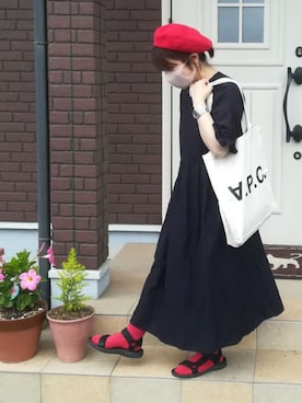 「Another Edition（アナザーエディション）のアイテム（帽子）」を使った、ゆきだるま☆さん（レディース・148cm）の夏コーディネート
