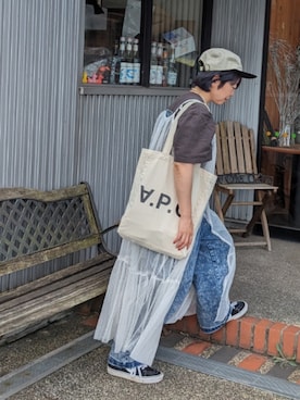 「HUF」｜「アイテム（キャップ）」を使った、ゆきだるま☆さん（レディース・148cm）の秋コーディネート