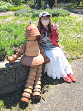 「HUF（ハフ）のアイテム」を使った、ゆきだるま☆さん（レディース・148cm）の春コーディネート