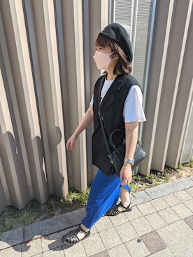 「A.P.C.」｜「アイテム（ハンチング/ベレー帽）」を使った、ゆきだるま☆さん（レディース・148cm）の夏コーディネート