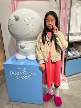 「アイテム（ワンピース/ドレス）」を使った、miperoさん（キッズ・140cm）の秋コーディネート