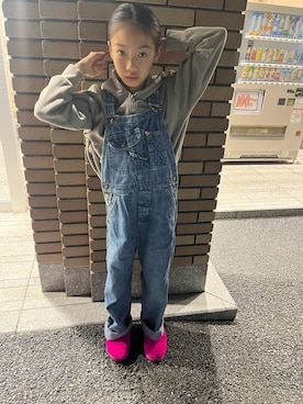 「アイテム（パーカー）」を使った、miperoさん（キッズ・140cm）の秋コーディネート