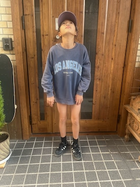 「アイテム（帽子）」を使った、miperoさん（キッズ・140cm）の秋コーディネート