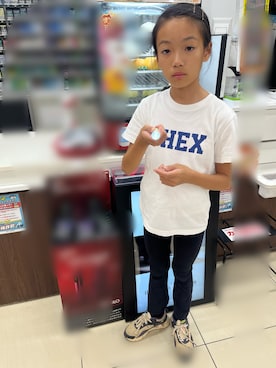 「アイテム（Tシャツ/カットソー）」を使った、miperoさん（キッズ・140cm・10代）の秋コーディネート