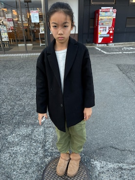 「ZARA KIDSのアイテム（ジャケット/アウター）」を使った、miperoさん（キッズ・140cm）の冬コーディネート