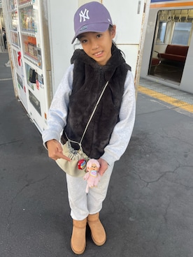 「アイテム（トップス）」を使った、miperoさん（キッズ・140cm・10代）の秋コーディネート