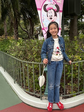 「GAP（ギャップ）のアイテム（トップス）」を使った、miperoさん（キッズ・147cm）の春コーディネート