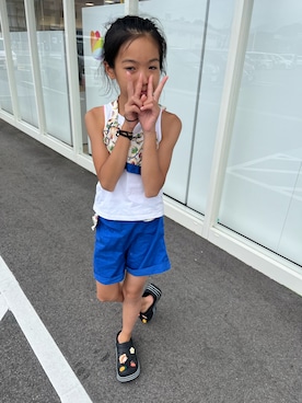 「アイテム（トップス）」を使った、miperoさん（キッズ・140cm）の夏コーディネート