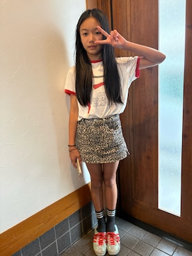 「ZARA KIDSのアイテム」を使った、miperoさん（キッズ・147cm）の夏コーディネート