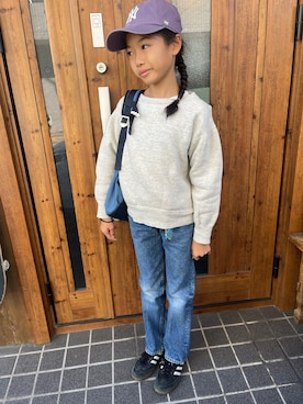 「アイテム（トップス）」を使った、miperoさん（キッズ・140cm・10代）の秋コーディネート