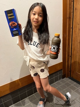 「maed for mini（メイドフォーミニ）のアイテム」を使った、miperoさん（キッズ・130cm）の夏コーディネート