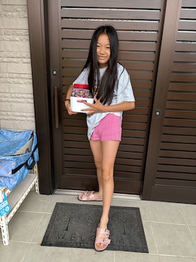 「ZARA KIDSのアイテム」を使った、miperoさん（キッズ・147cm）の夏コーディネート